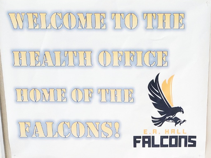 Health Office welcome sign